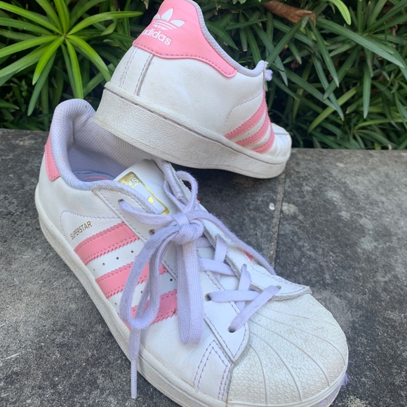 adidas Other - Adidas Pink Stripe Superstar Shoes